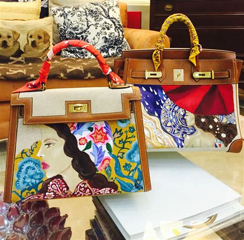 heart evangelista hermes bag painting